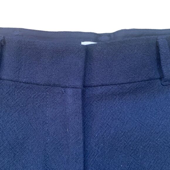 Tory Burch Navy Blue Straight Leg Trousers Lightweight Crepe Tailored Pants - Picture 4 of 14